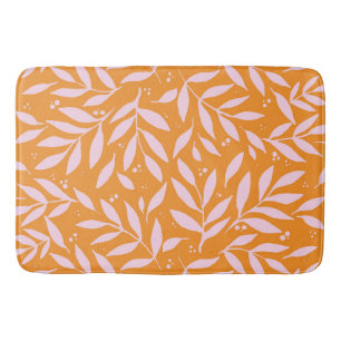 Tapis De Bain Jolies branches - orange et rose