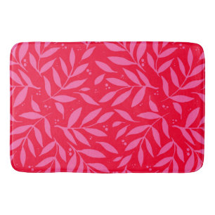 Tapis De Bain Jolies branches - rose et rouge
