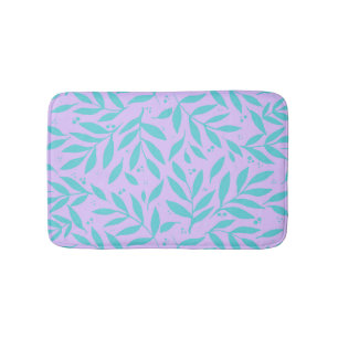 Tapis De Bain Jolies branches - turquoise et violet ado