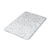 Tapis De Bain Jolies Fleurs Blanches Bleues   (Angle)
