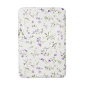 Tapis De Bain Jolies Fleurs Blanches Violettes (Devant (Vertical))