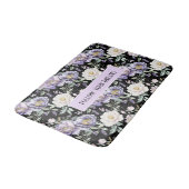 Tapis De Bain Jolies Fleurs Blanches Violettes (Angle)