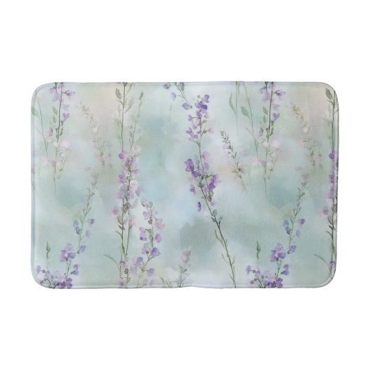 Tapis De Bain Jolies Fleurs Violettes (Devant)