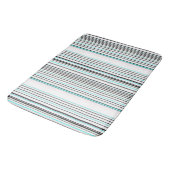 Tapis De Bain Jolies rayures grises aqua (Angle)