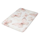 Tapis De Bain Jolis Papillons Roses (Angle)