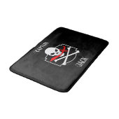 Tapis De Bain Jolly roger personnalisé (Cutlass) (Angle)