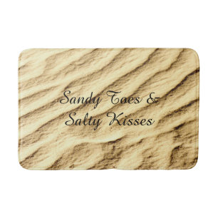 Tapis De Bain Jortes de sable et baisers salés Mat de bain peluc
