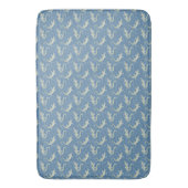 Tapis De Bain Jouer Alligator Vert Paisley sur Bleu (devant Vertical)