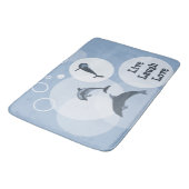 Tapis De Bain Jouer Vague Jumping Dolphins acier-bleu (Angle)
