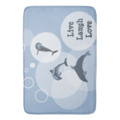 Tapis De Bain Jouer Vague Jumping Dolphins acier-bleu (devant Vertical)
