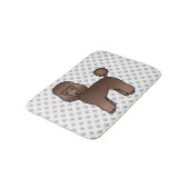Tapis De Bain Jouet Brown Poodle joli Cartoon Chien (Angle)