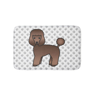 Tapis De Bain Jouet Brown Poodle joli Cartoon Chien