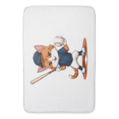 Tapis De Bain Joueur de baseball chat (devant Vertical)