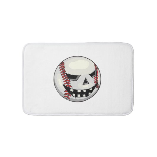 Tapis De Bain Joueur de baseball Halloween Jack-o'-lantern (Devant)