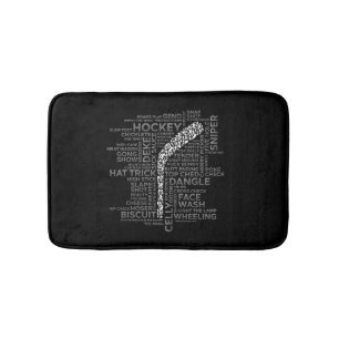 Tapis De Bain Joueur de hockey et argot