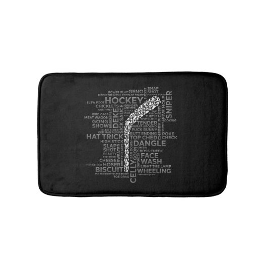 Tapis De Bain Joueur de hockey et argot (Devant)