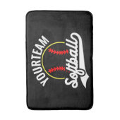 Tapis De Bain Joueur de l'équipe de softball AJOUTER UN NOM Ligu (Devant (Vertical))