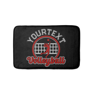 Tapis De Bain Joueur de l'équipe de volleyball AJOUTER LE NOM Sp