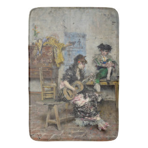 Tapis De Bain Joueuse de guitare flamenco (guitariste espagnole)