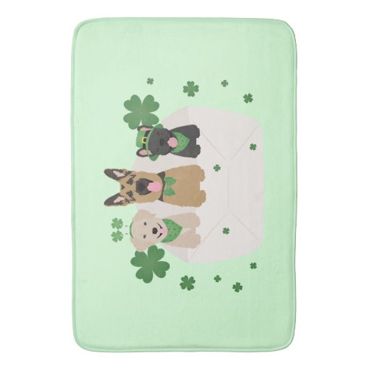 Tapis De Bain Jour de la Saint Patrick Dog Mail (devant Vertical)