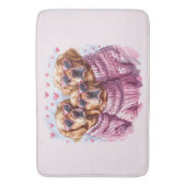 Tapis De Bain Jour des Valentines Chiens d'or (devant Vertical)