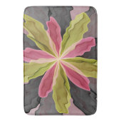 Tapis De Bain Joy, Vert rose Anthracite Imaginaire Fleur Fractal (devant Vertical)