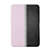 Tapis De Bain Joyau rose et noir (Devant (Vertical))