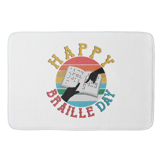 Tapis De Bain Joyeuse Journée Braille (Devant)