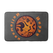 Tapis De Bain Joyeuse lanterne d'Halloween araignées et chauves- (Devant)