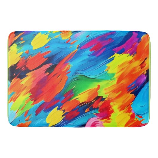 Tapis De Bain Joyeuse peinture couleur explosion (Devant)