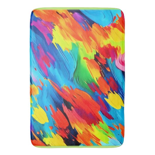 Tapis De Bain Joyeuse peinture couleur explosion (devant Vertical)