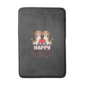 Tapis De Bain Joyeuse Saint-Valentin Couple Beagle (Devant (Vertical))