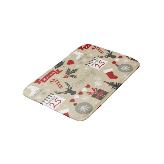 Tapis De Bain Joyeuses fêtes (Angle)