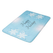 Tapis De Bain Joyeuses fêtes avec l'art des flocs de neige (Angle)