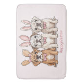 Tapis De Bain Joyeuses Pâques Bouledogues Anglais (devant Vertical)