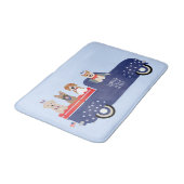 Tapis De Bain Joyeux 4 Juillet Chiens Pickup Camion (Angle)