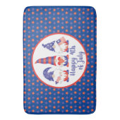 Tapis De Bain Joyeux 4 juillet Gnomes Rouge Blanc Bleu (devant Vertical)