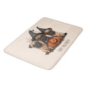 Tapis De Bain Joyeux Carlins d'Halloween Jack O Lanterns (Angle)