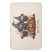 Tapis De Bain Joyeux Carlins d'Halloween Jack O Lanterns (devant Vertical)