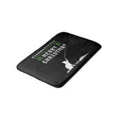 Tapis De Bain Joyeux chat de Noël Douille moche (Angle)