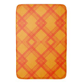 Tapis De Bain Joyeux Chèques Rouge & Jaune/Orange (devant Vertical)