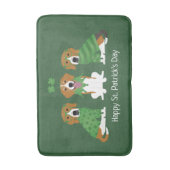 Tapis De Bain Joyeux chien Beagle Jour de la Saint Patrick (Devant (Vertical))