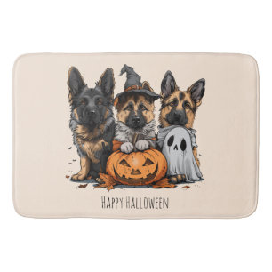 Tapis De Bain Joyeux chien berger allemand Halloween