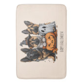 Tapis De Bain Joyeux chien berger allemand Halloween (devant Vertical)