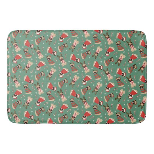 Tapis De Bain Joyeux Chiens de Carlin Woofmas (Devant)