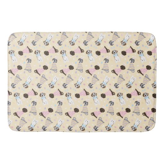 Tapis De Bain Joyeux Chiens de Pâques (Devant)