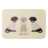 Tapis De Bain Joyeux Chiens d'excursion de Pâques Labrador (Devant)