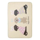 Tapis De Bain Joyeux Chiens d'excursion de Pâques Labrador (devant Vertical)