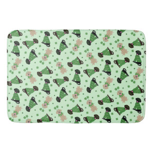 Tapis De Bain Joyeux Chiens du Labrador Jour de la Saint Patrick