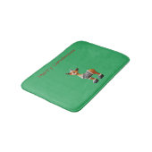 Tapis De Bain Joyeux Christmoose portant un casquette (Angle)